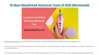 10 Best Blackhead Removal Tools of 2021 [Reviewed]
