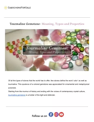 Tourmaline Stone Are The Best Gemstone