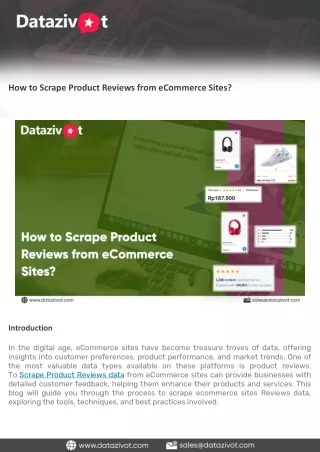 How to Scrape Product Reviews from eCommerce Sites