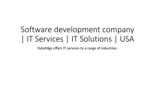 Software development company | IT Services | IT Solutions | USA