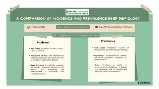 A Comparison of Incidence and Prevalence in Epidemiology