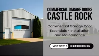 Expert Tips for Installing and Maintaining Commercial Garage Doors in Castle Roc