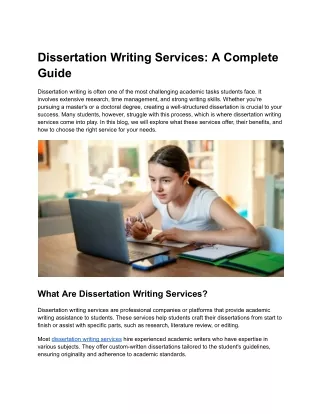 Dissertation Writing Services_ A Complete Guide