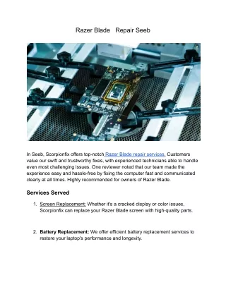 Razer Blade   Repair Seeb