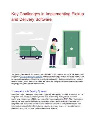 Key Challenges in Implementing Pickup and Delivery Software