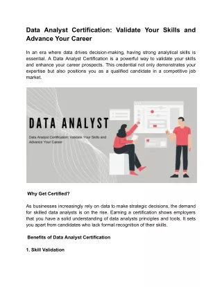 Data Analyst Certification_ Validate Your Skills and Advance Your Career
