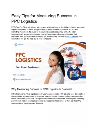 Easy Tips for Measuring Success in PPC Logistics