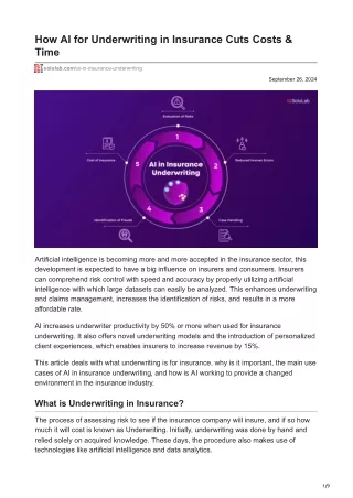 How AI for Underwriting in Insurance Cuts Costs amp Time