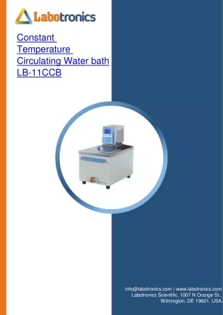 Constant Temperature Circulating Water bath 10.9 L