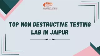 Top Non Destructive Testing Lab In Jaipur