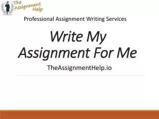 Write My Assignmen For Me