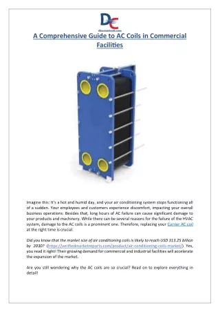 A Comprehensive Guide to AC Coils in Commercial Facilities