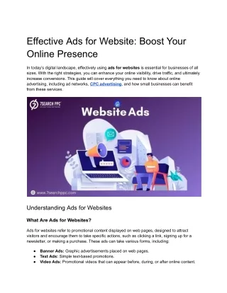 Effective Ads for Website_ Boost Your Online Presence