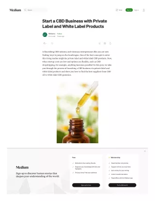 Start a CBD Business with Private Label and White Label Products