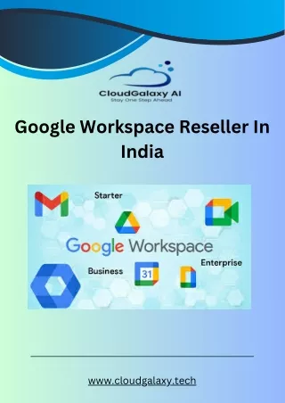 Productivity with a Trusted Google Workspace Reseller in India