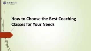 How to Choose the Best Coaching Classes in Vadodara - Lulla Classes