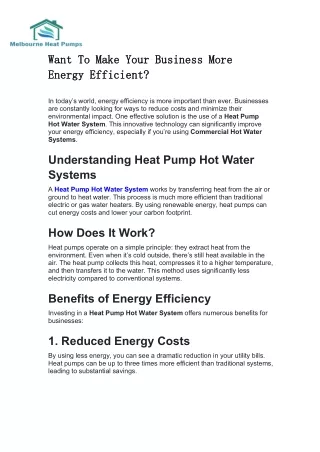 Want To Make Your Business More Energy Efficient