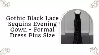 Gothic Black Evening Gown: Elegant Plus Size Gothic Dress | wonderlandbylilian