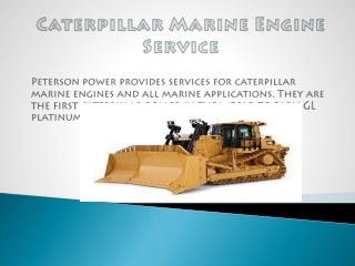 Caterpillar Marine Engine Service | Peterson Power