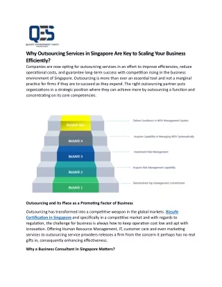 Why Outsourcing Services in Singapore Are Key to Scaling Your Business Efficiently