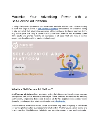 _Self-Service Ad Platform