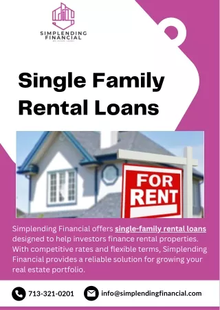 Single Family Rental Loans