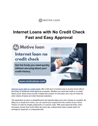Secure Internet Loan No Credit Check for Urgent Needs