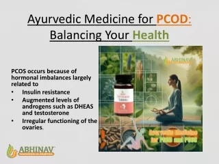 Ayurvedic Medicine for PCOS and PCOD - Balancing Your Health