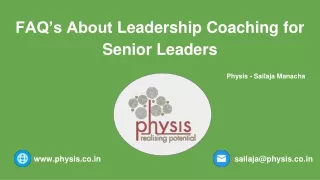 FAQ’s About Leadership Coaching for Senior Leaders