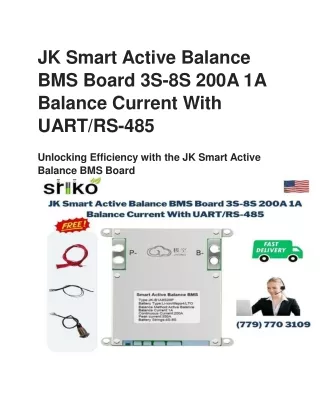 JK Smart Active Balance BMS Board 3S-8S 200A 1A Balance Current With UART/RS-485