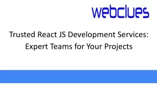 Trusted React JS Development Services_ Expert Teams for Your Projects