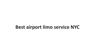 Best airport limo service NYC