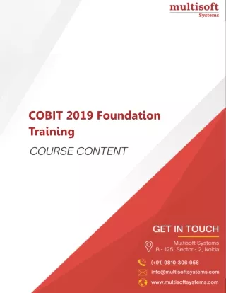 COBIT 2019 Foundation Training Online