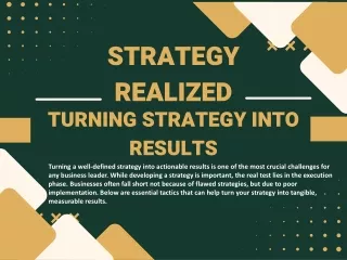 Turning Strategy Into Results