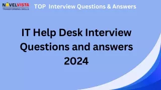 IT Help Desk Interview Questions & Answers