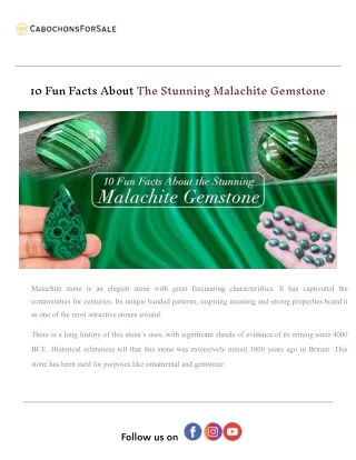 10 Fun Facts About The Stunning Malachite Gemstone.docx