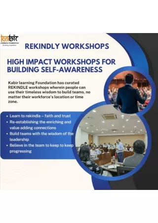 Kabir Learning Foundation's REKINDLE LEADERSHIP Workshops