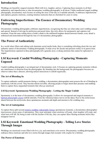 Embracing Imperfections: The Beauty of Documentary Wedding Photography