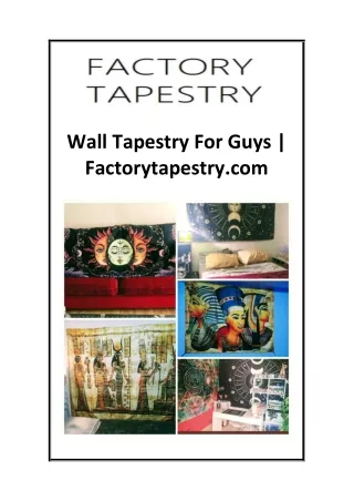 Wall Tapestry For Guys  Factorytapestry.com