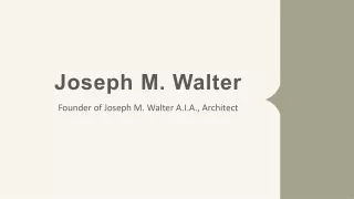 Joseph M. Walter - A Self-Starter and a Team Player - Largo, Florida