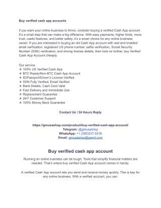 Buy verified cash app accounts