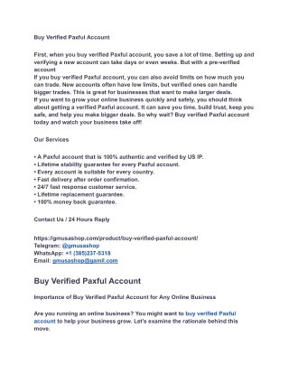 Buy Verified Paxful Account