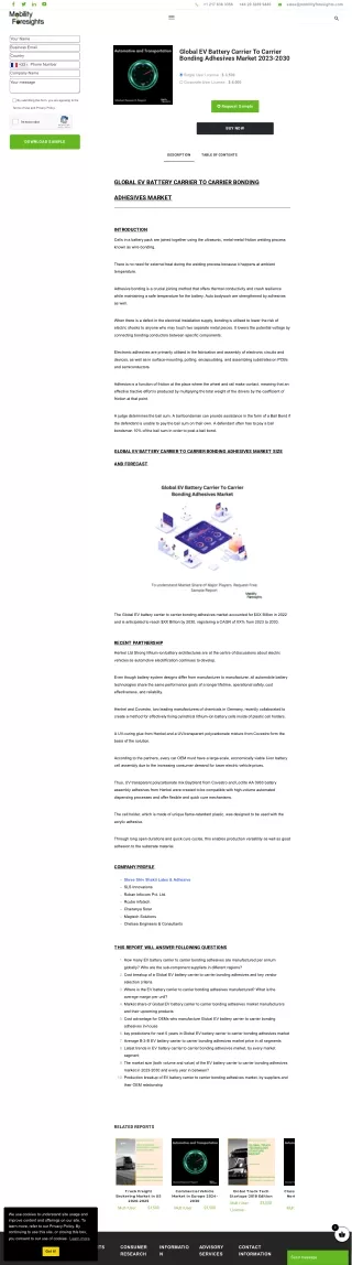 The Future of EV Battery Bonding: Key Adhesive Solutions Shaping the Market