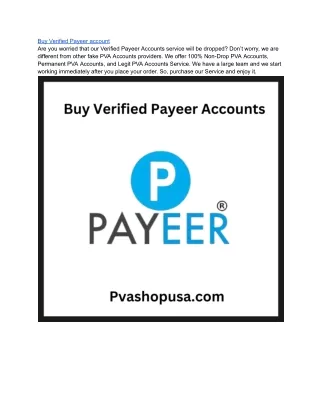 Buy Verified Payeer account