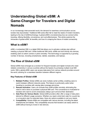 Understanding Global eSIM_ A Game-Changer for Travelers and Digital Nomads