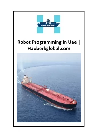 Robot Programming In Uae  Hauberkglobal.com
