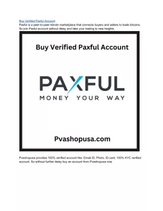 Buy Verified Paxful Account