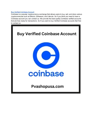 Buy Verified Coinbase Account