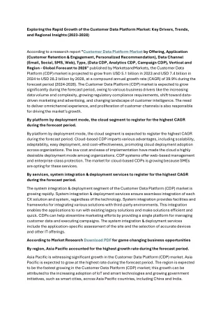 Customer Data Platform Market