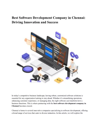 Best Software Development Company in Chennai_ Driving Innovation and Success